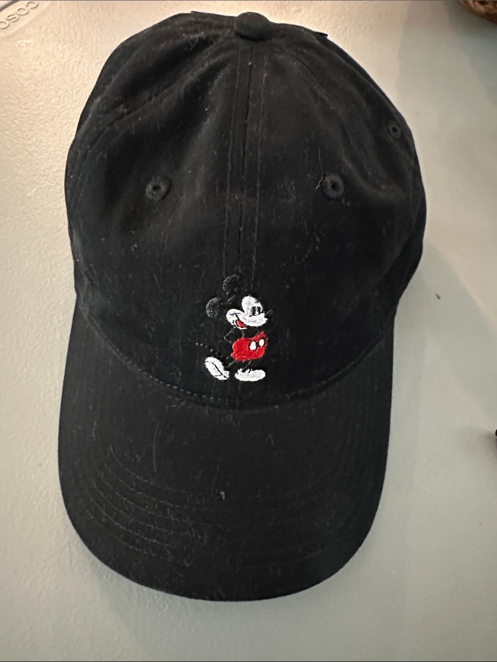 Disney Black Baseball Hat with Embroidered Mickey Mouse